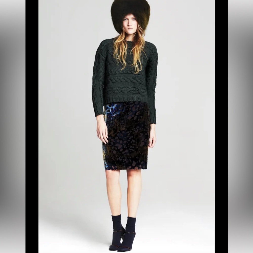 Jenni Kayne Burnout Silk Mini Skirt Earth tones